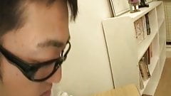 Suzuki Chao Asian babe gets hairy pussy pounded while giving