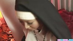Unholy nun fucking Rika Sakurai gets it in the ass