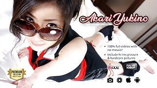 Lusty Japanese chick Akari Yukino bounces on hard hairy dick