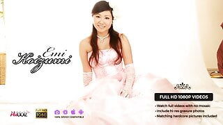 Sweet Japanese woman Emi Koizumi swallows a hairy hard dick