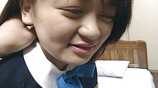 Hot Japanese schoolgirl likes getting fingered